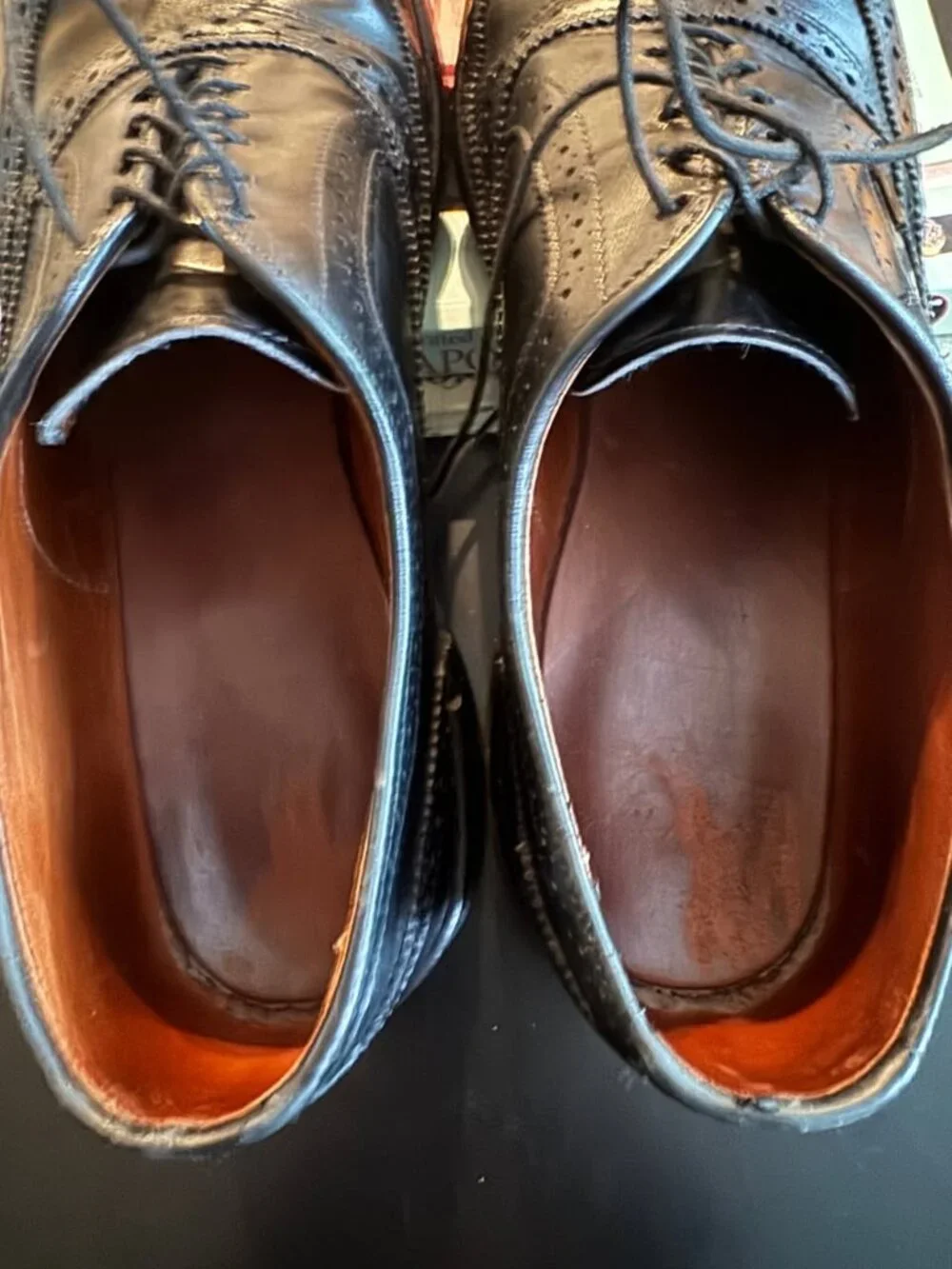 Allen Edmonds McAllister Black Wingtip Oxford Dress Shoes — Men’s 11.5 D